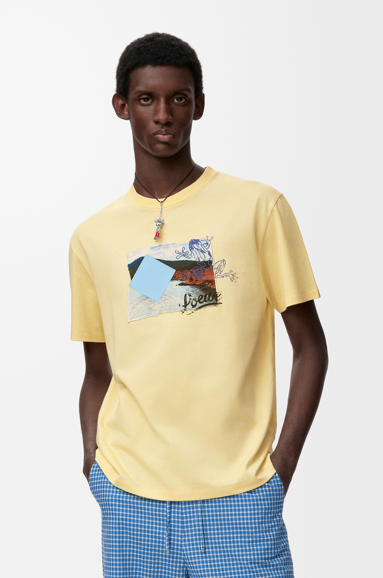 LOEWE Relaxed fit T-shirt in technical cotton Yellow