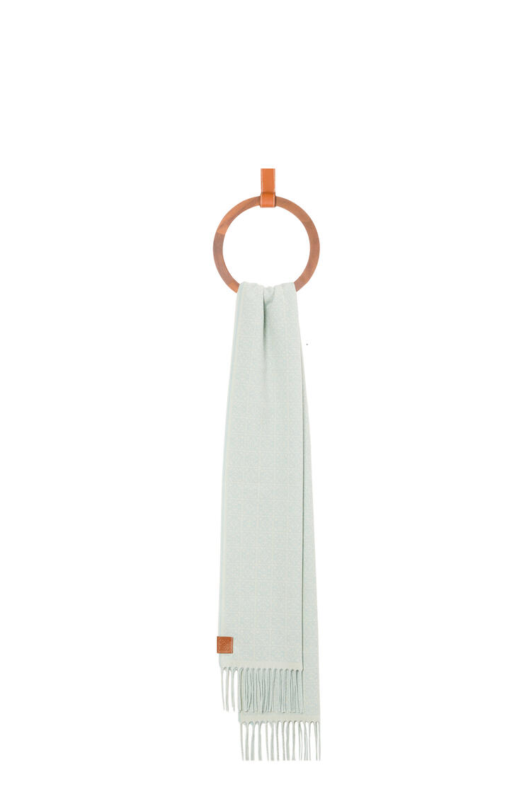 LOEWE Anagram scarf in cashmere Pale Celadon Glaze
