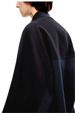 LOEWE Abrigo voluminoso en lana y cashmere Marino Oscuro plp_rd