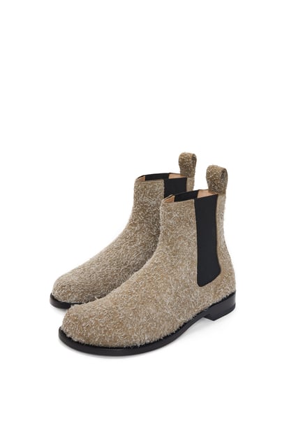 LOEWE Campo Chelsea boot in brushed suede Khaki Green plp_rd