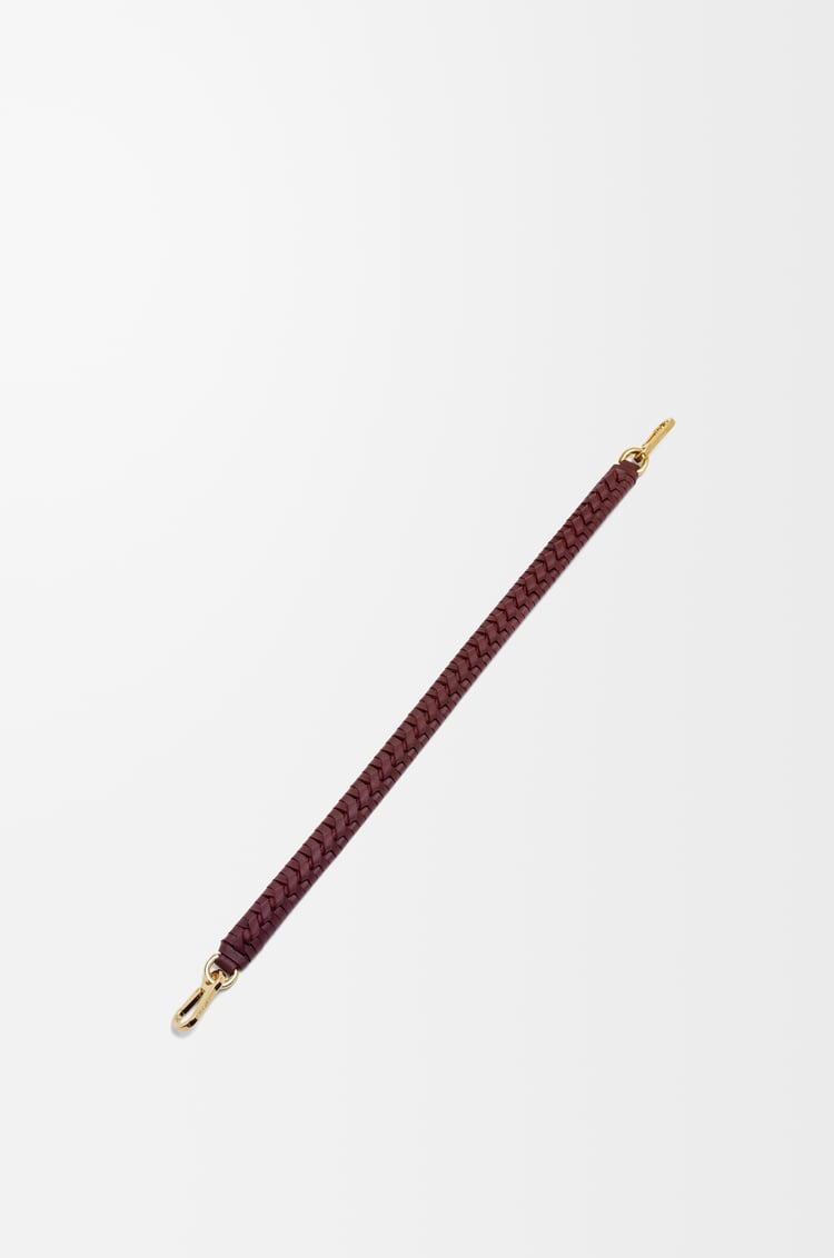 LOEWE Woven spiral strap in classic calfskin Dark Burgundy