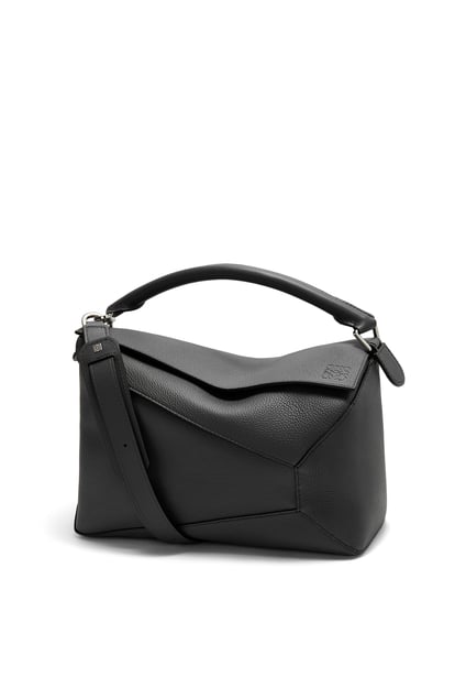 LOEWE Large Puzzle bag in grained calfskin Anthracite