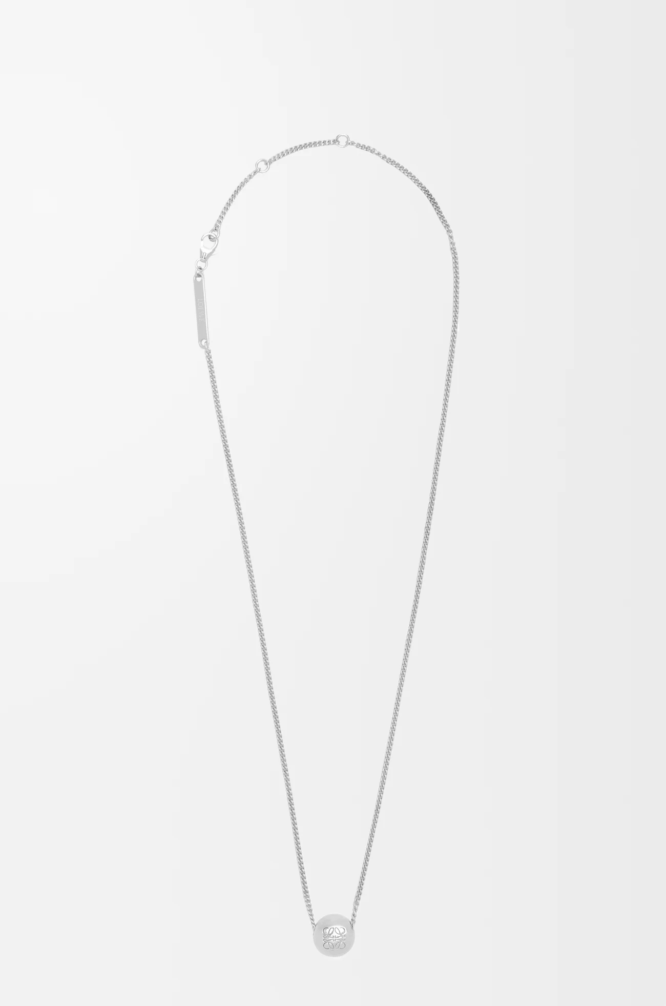 LOEWE 純銀 Pebble 項鍊 銀色