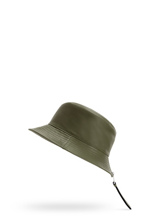 LOEWE Sombrero de pescador en piel napa Verde Kaki plp_rd