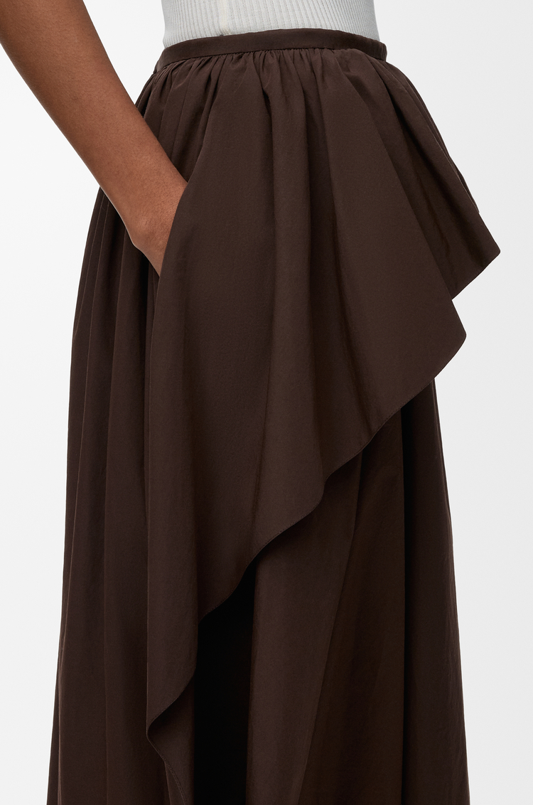 LOEWE Gonna in cotone Marrone Cioccolato