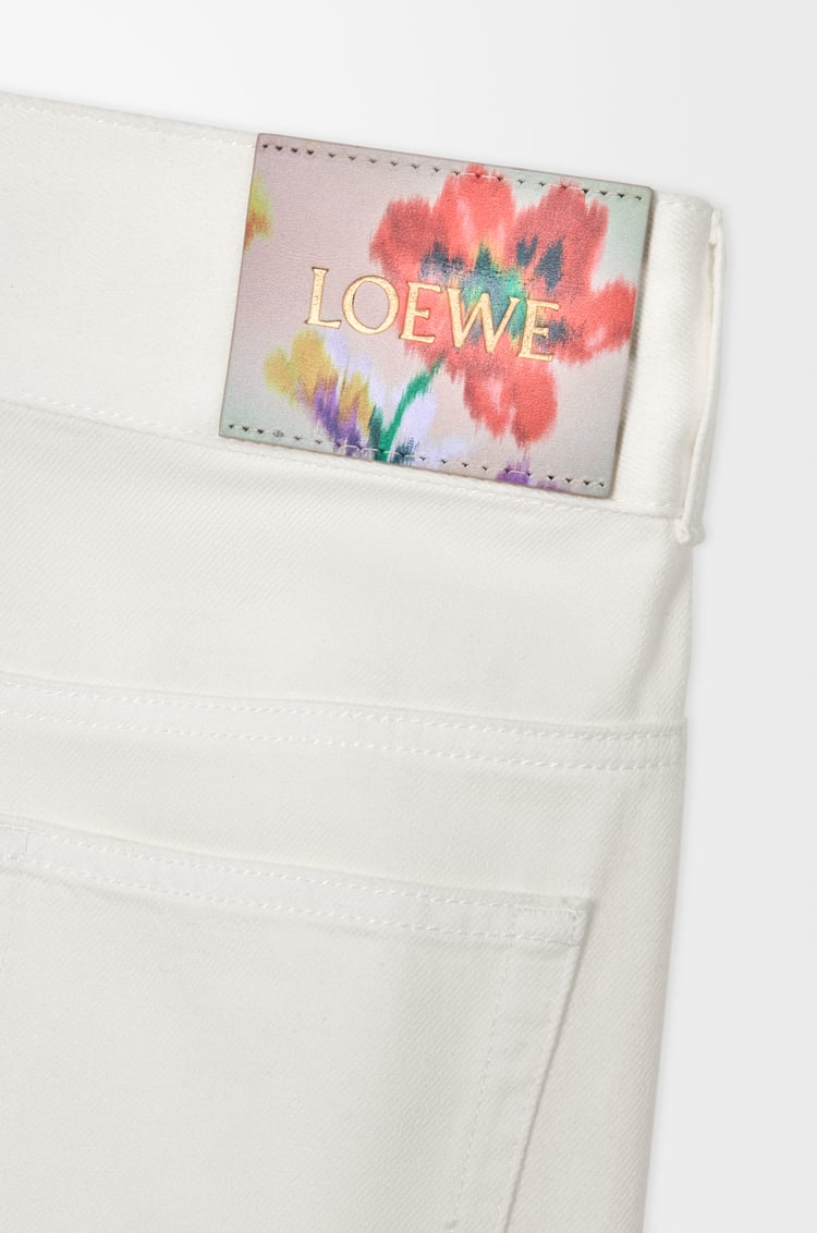 LOEWE 单宁布包裹式牛仔裤 白色