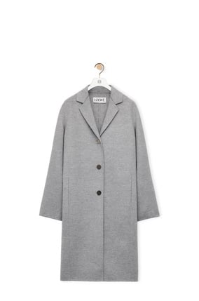 LOEWE Anagram coat in wool and cashmere Grey Melange