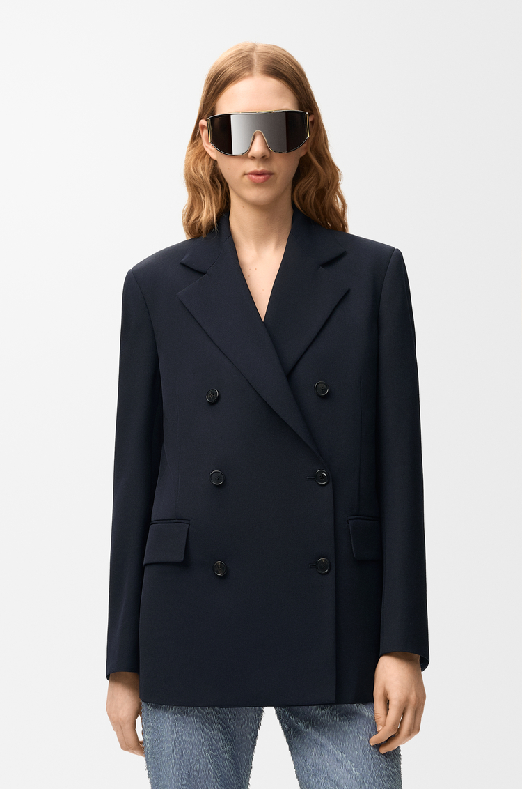 LOEWE Jacket in wool Dark Navy Blue