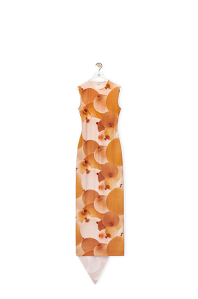 LOEWE Balloon print dress in technical jersey Multicolor/Natural