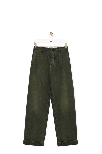 LOEWE Baggy jeans in denim Old Military Green
