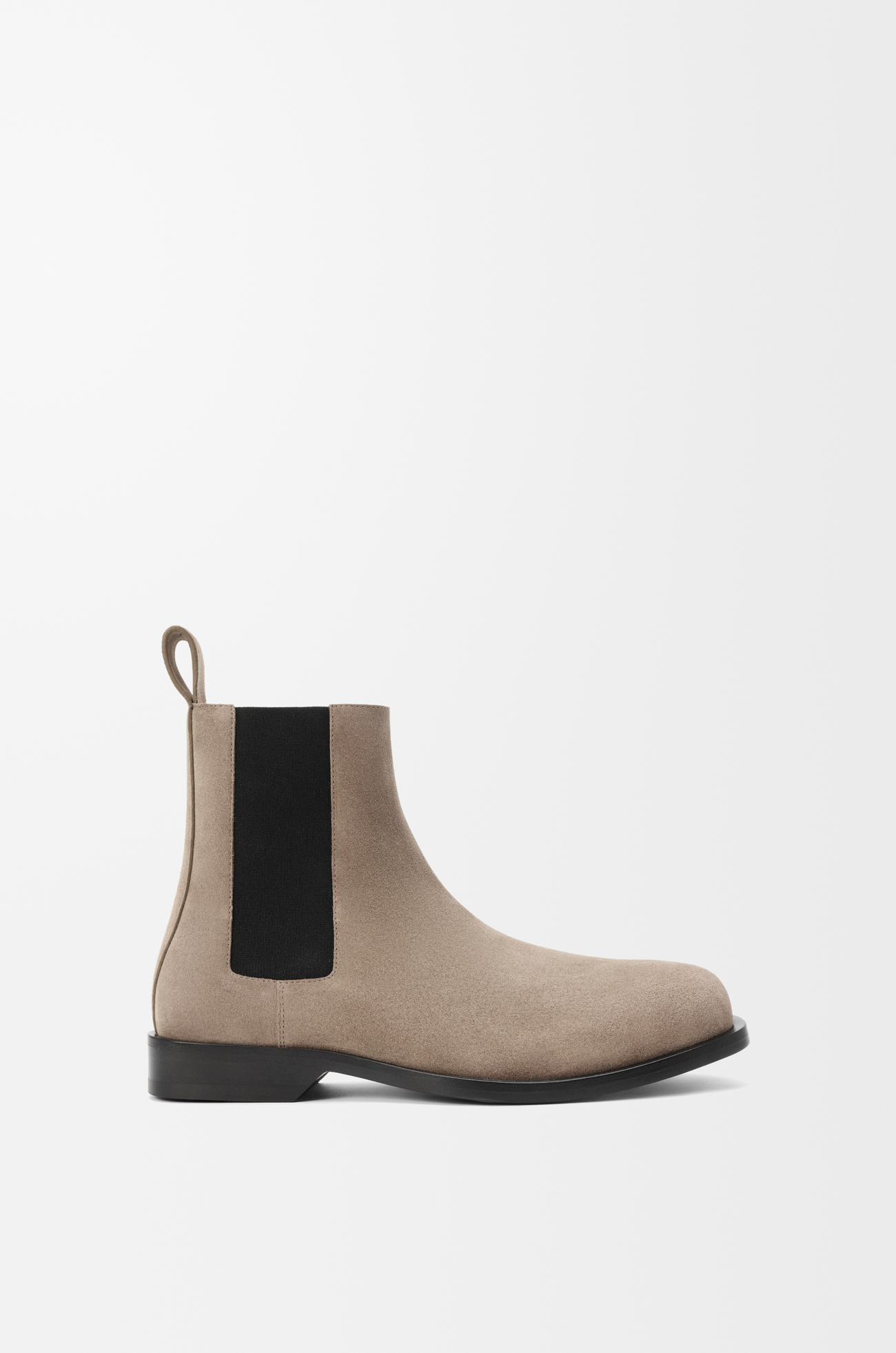 LOEWE Bobine Chelsea-Stiefelette aus Kalbsveloursleder Hazelnut