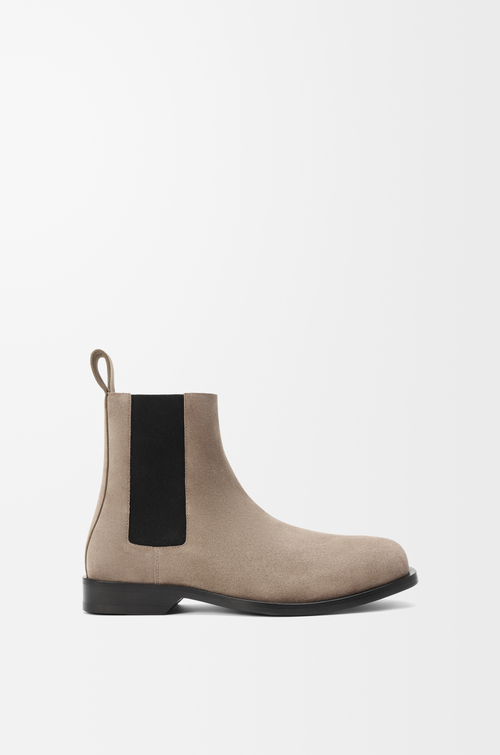 LOEWE Bobine Chelsea bootie in suede calfskin Hazelnut