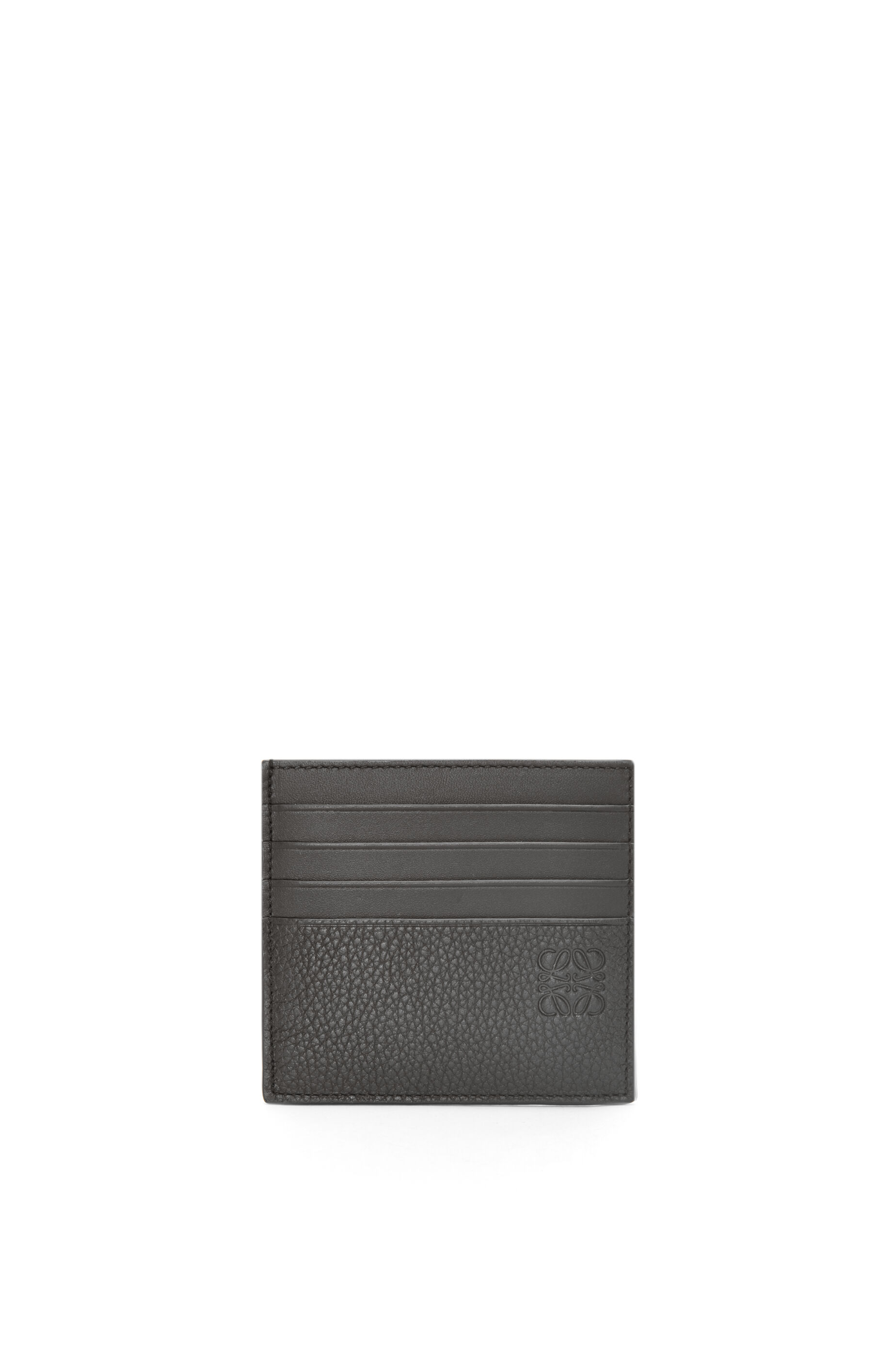 オープン プレーン カードホルダー（ソフトグレインカーフ） ブラック - LOEWE