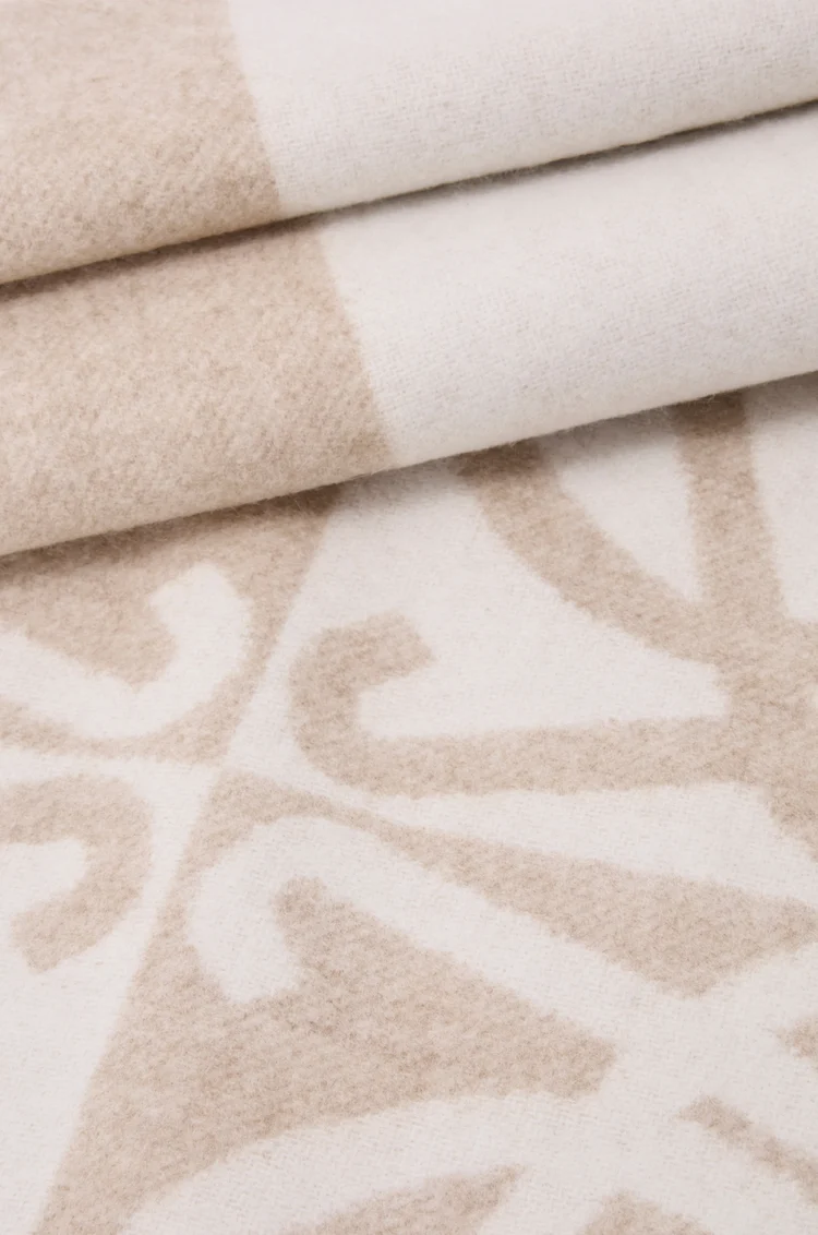 LOEWE スカーフ（ウール&カシミヤ） ベージュ/エクリュ