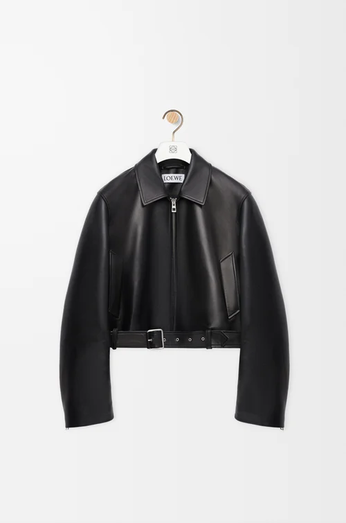 LOEWE Biker jacket in nappa lambskin Black