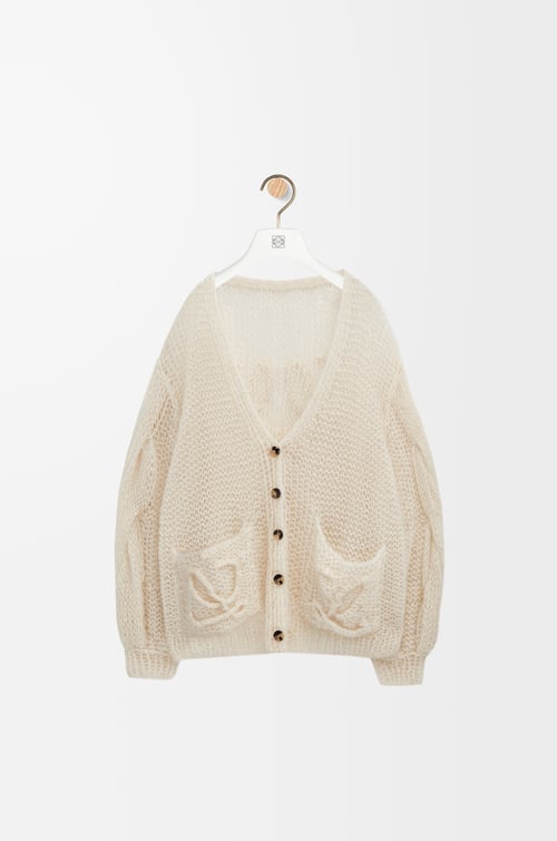 LOEWE Anagram cardigan in mohair Ecru plp_rd