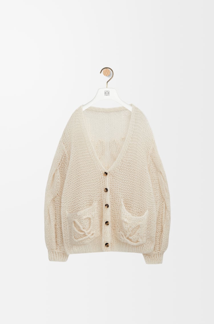 LOEWE Anagram cardigan in mohair Ecru
