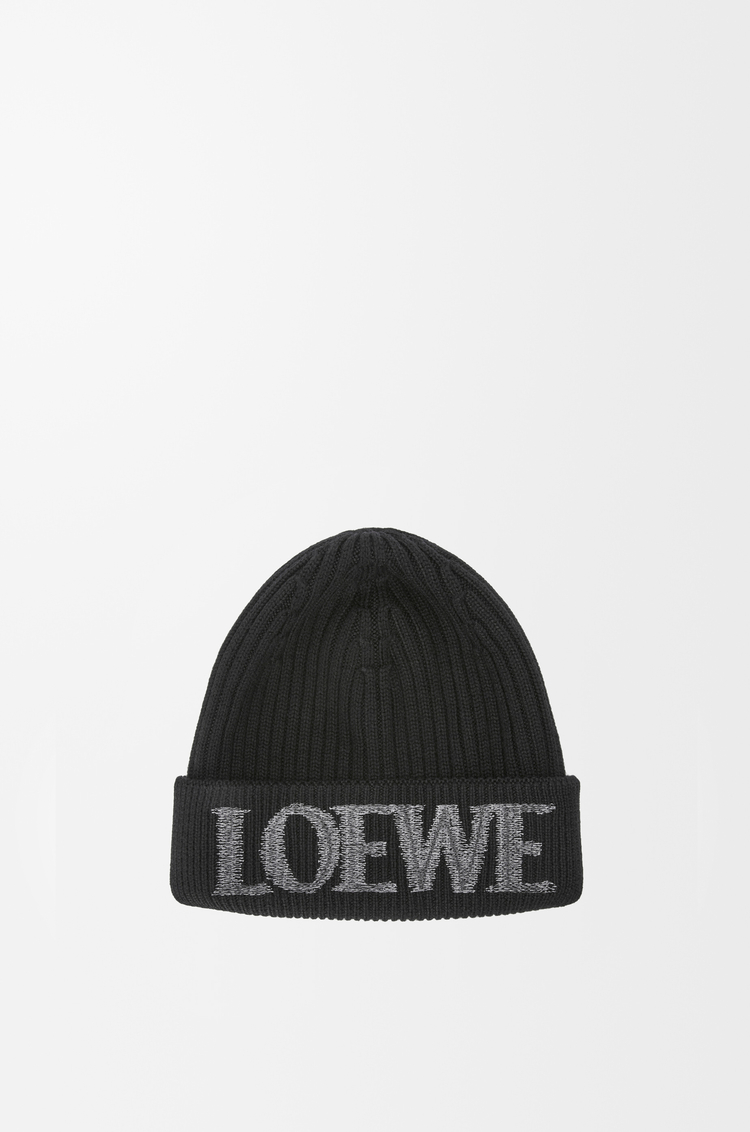 LOEWE Bonnet LOEWE en laine Noir