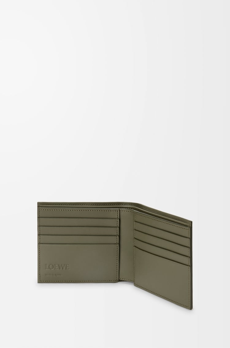 LOEWE Bifold wallet in soft grained calfskin Khaki Green