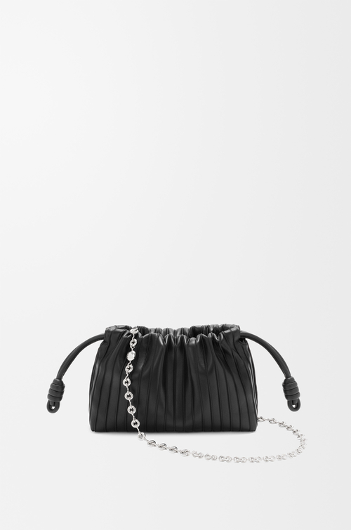 LOEWE 미니 플라멩코 플리츠 펄스 - 나파 램스킨 블랙