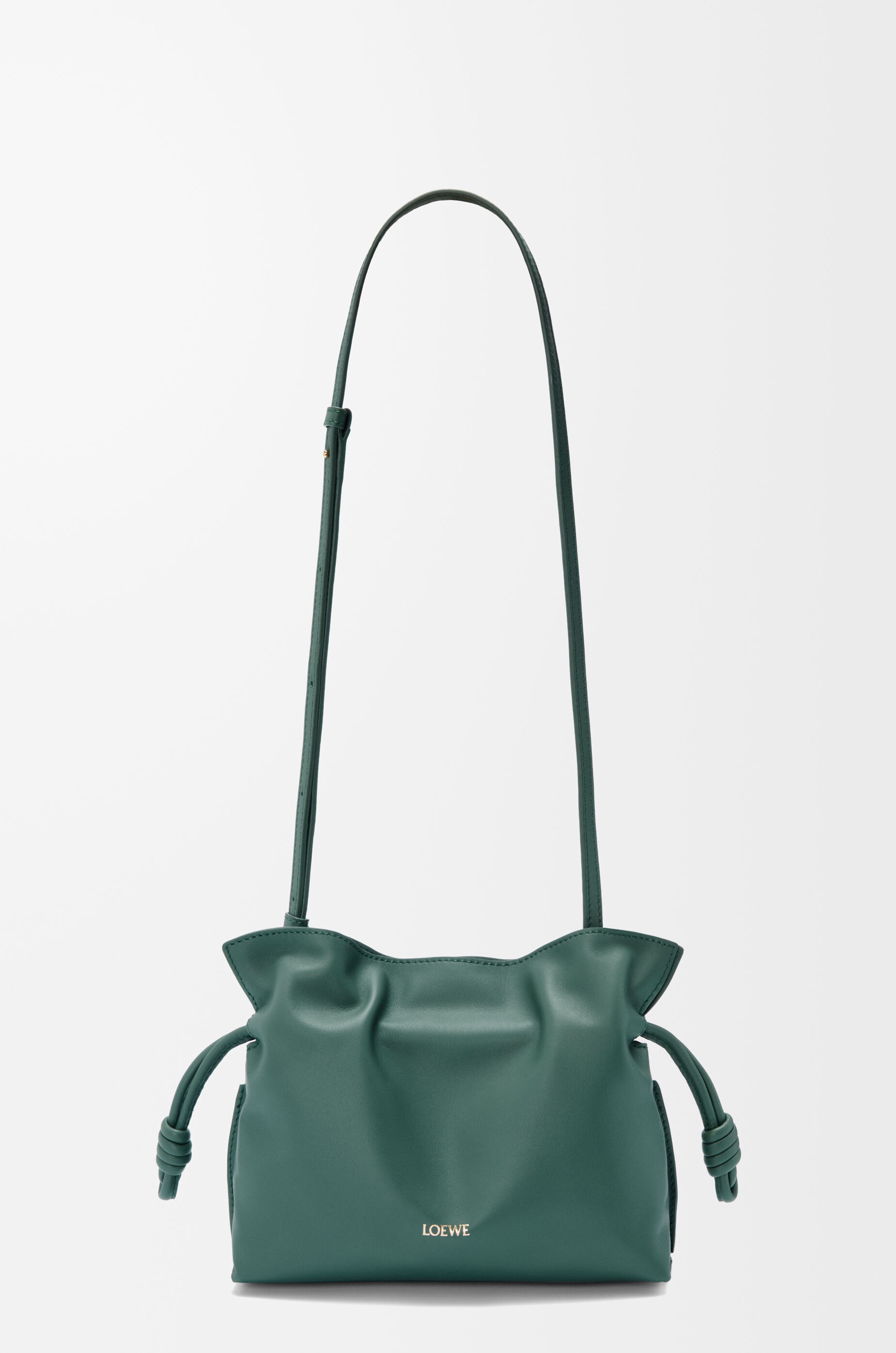 Mini Flamenco clutch in nappa calfskin Green - LOEWE