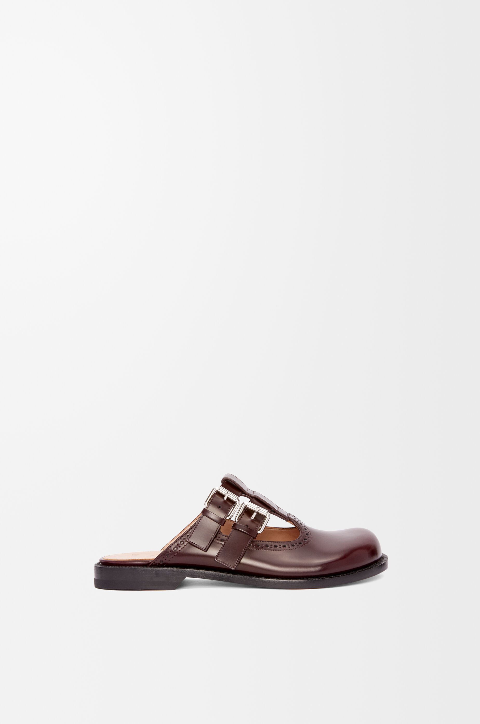 Loewe - Burgundy Campo Mary Jane Mules for Women - Size 36 EU - 24S