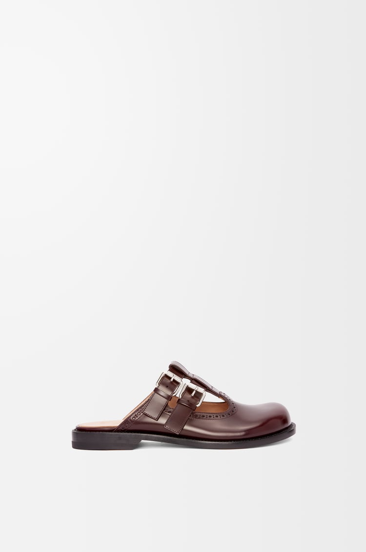 LOEWE Mule Mary Jane Campo en piel de ternera Burdeos