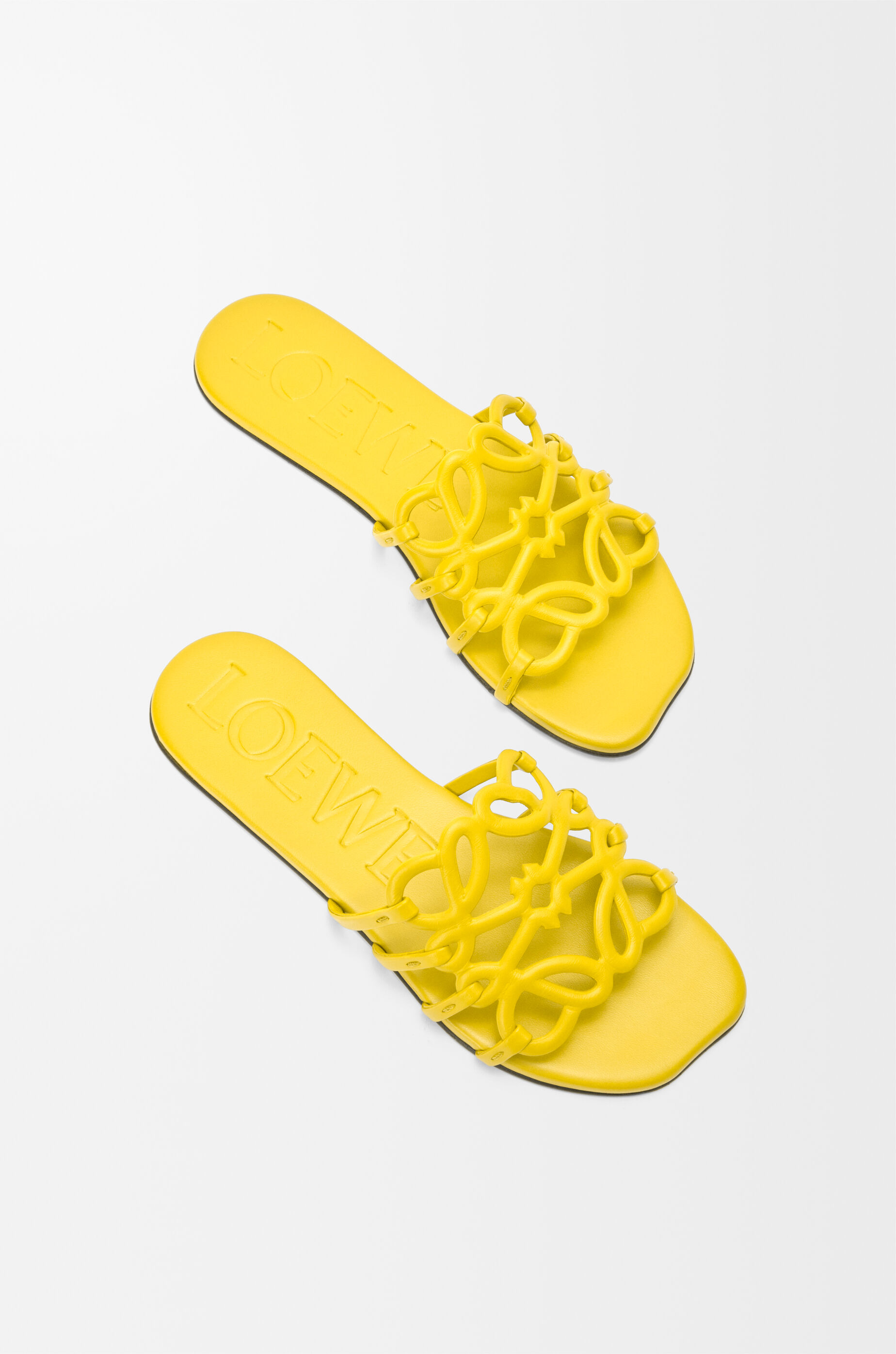 ペタル アナグラム スライド（ソフトカーフ） イエロー - LOEWE