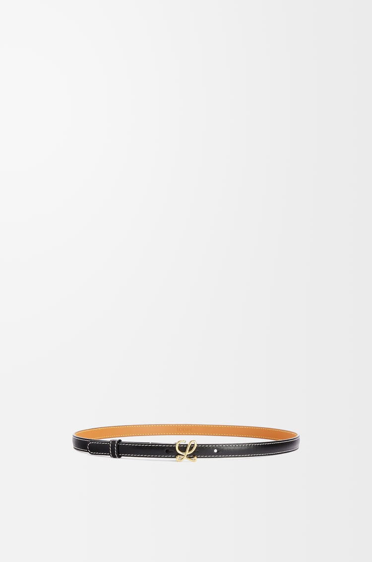 LOEWE Belt in smooth calfskin Black/Gold