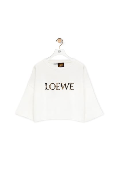 LOEWE クロップド Tシャツ（コットンブレンド） オフホワイト plp_rd