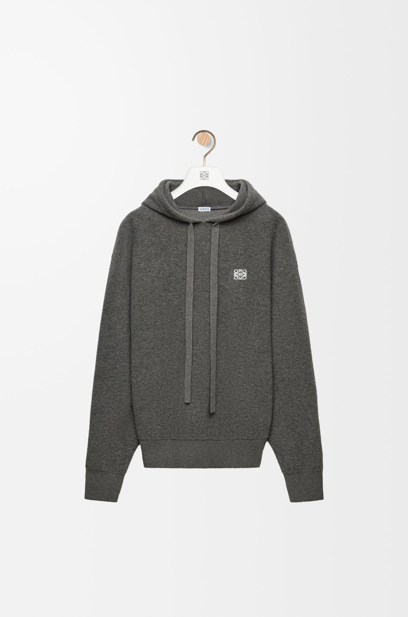 LOEWE Sudadera con capucha en lana Gris