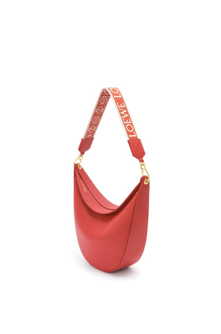 LOEWE LOEWE Luna bag in satin calfskin and jacquard Scarlet Red