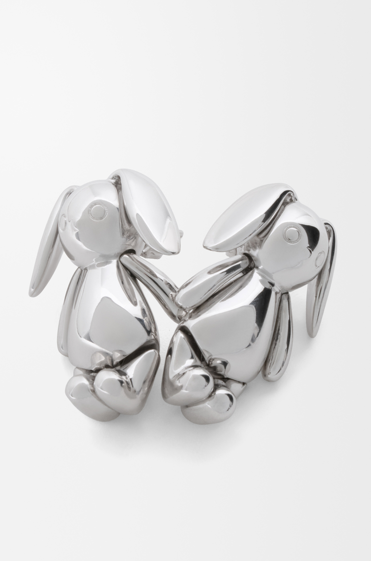 LOEWE Pendientes Bunny Plata