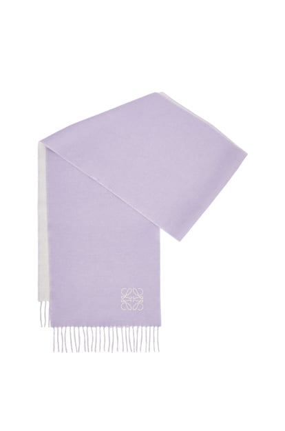 LOEWE Scarf in wool and cashmere Purple/White plp_rd