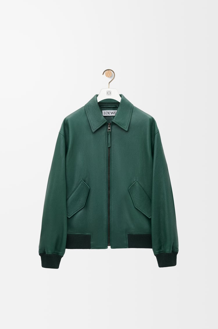 LOEWE Aviator jacket in deerskin Evergreen