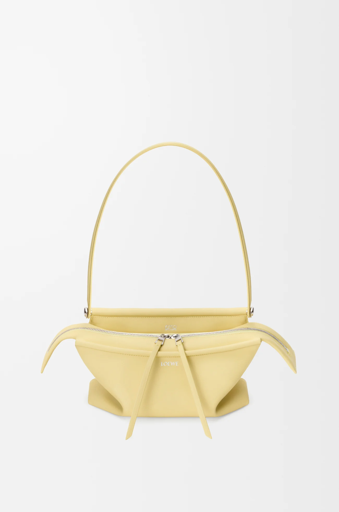 LOEWE Small Whisker bag in glazed calfskin Vanilla