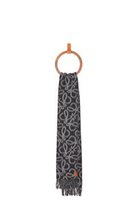 LOEWE Anagram scarf in alpaca and wool Black/Grey