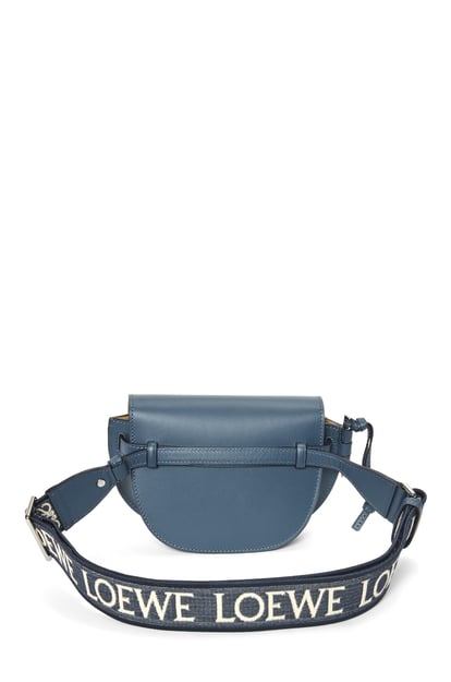 LOEWE Mini Gate Dual bag in soft calfskin and jacquard Onyx Blue/S plp_rd