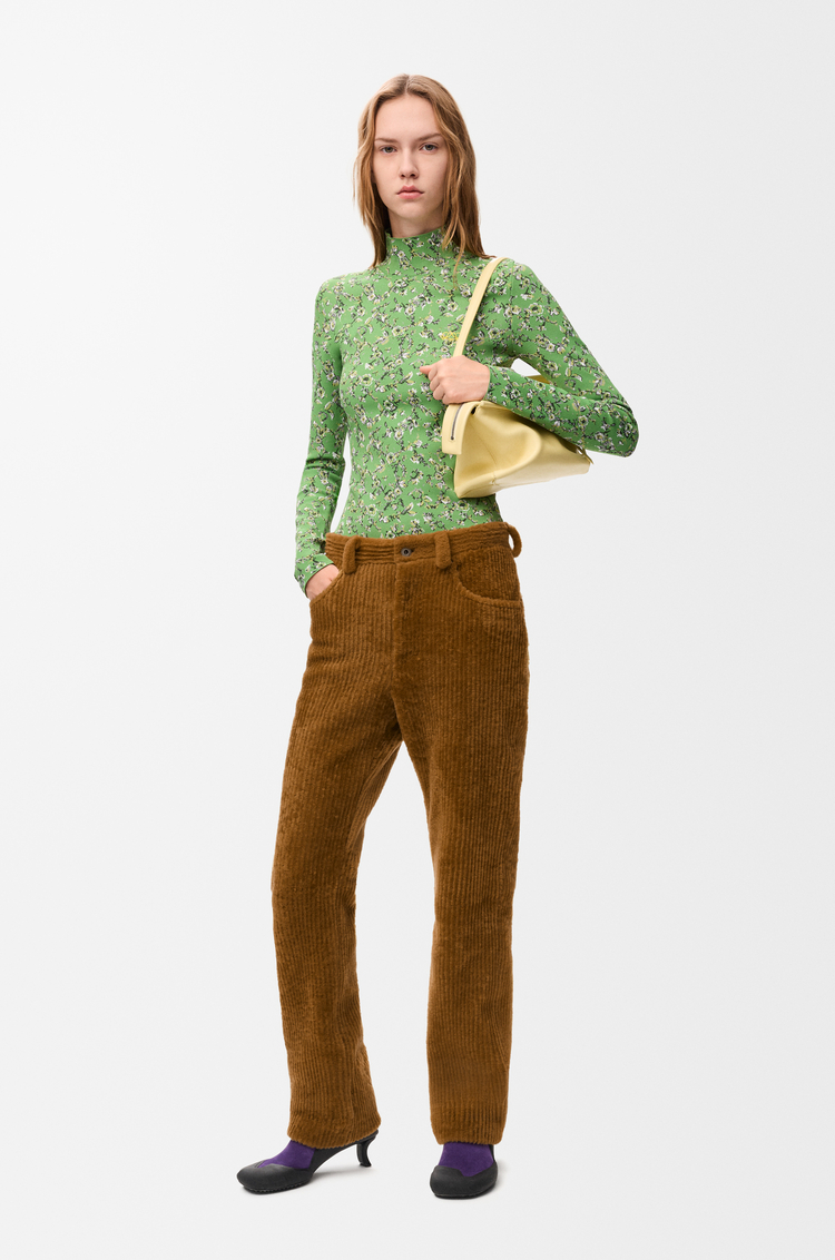 LOEWE Pantalón en pana de lana de oveja Camel