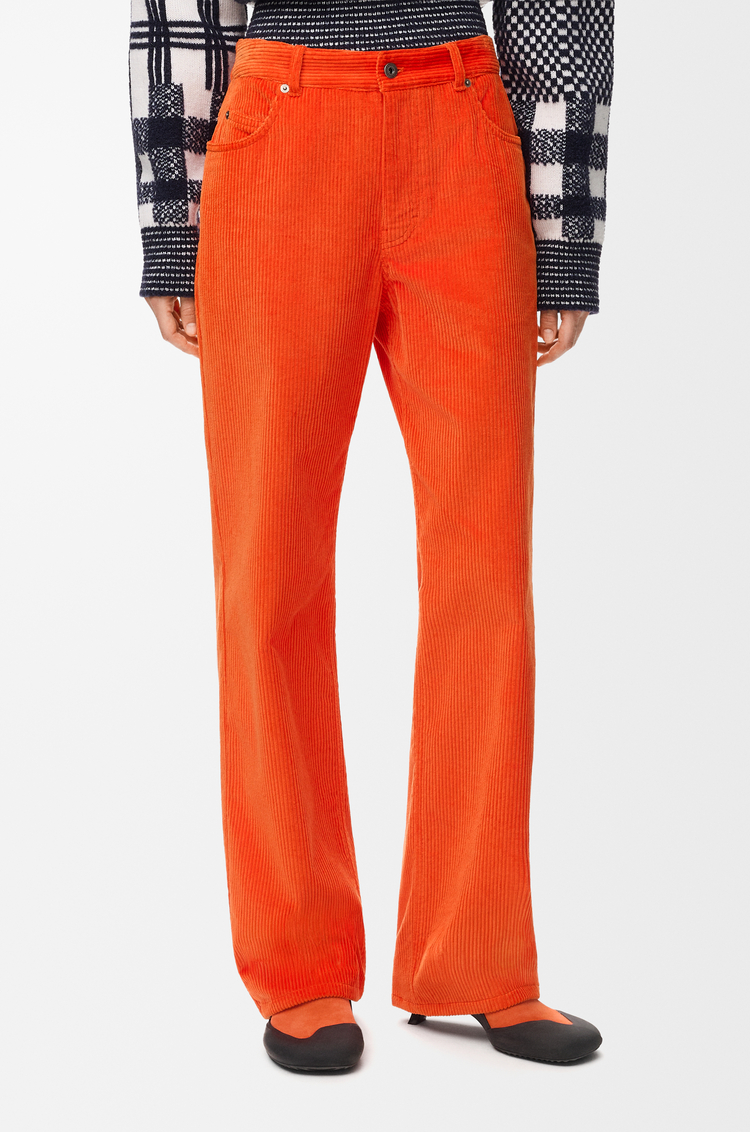 LOEWE Pantalón en pana de algodón Naranja