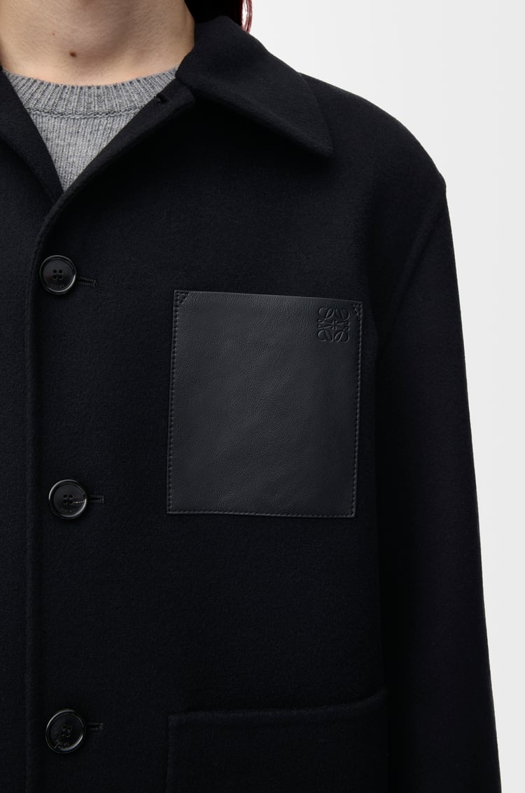 LOEWE Chaqueta Workwear en lana y cashmere Negro