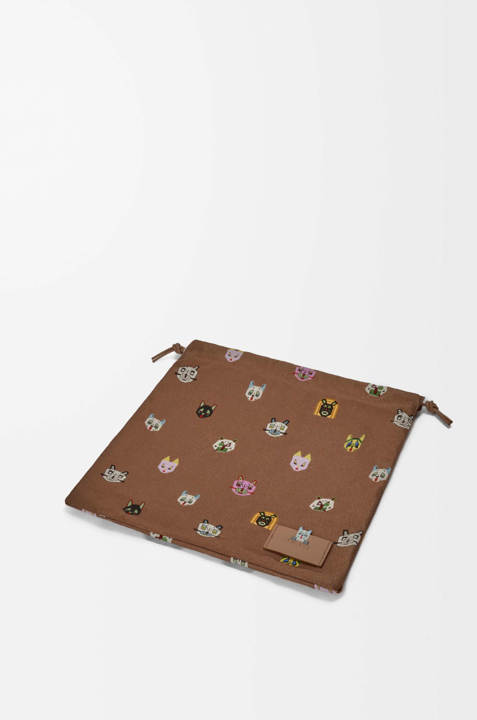 キャッツ ドローストリングポーチ スモール（キャンバス） ブラウン