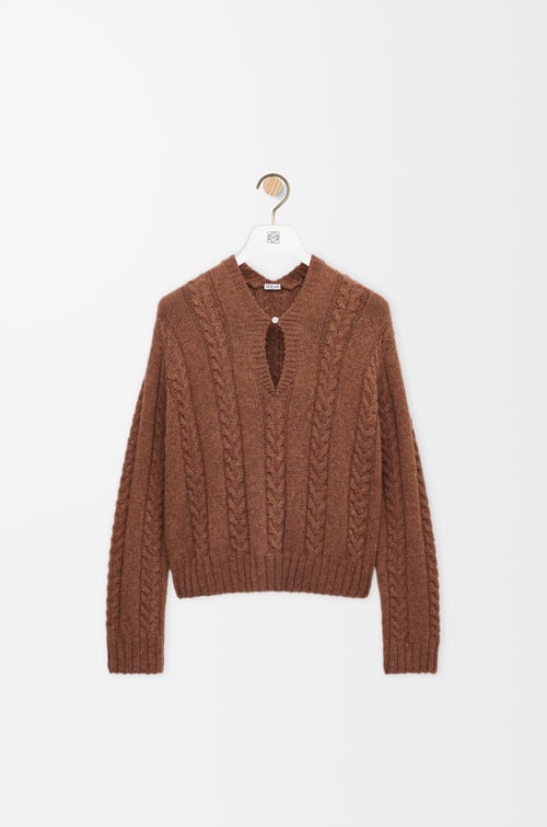 LOEWE Sweater in wool Brown