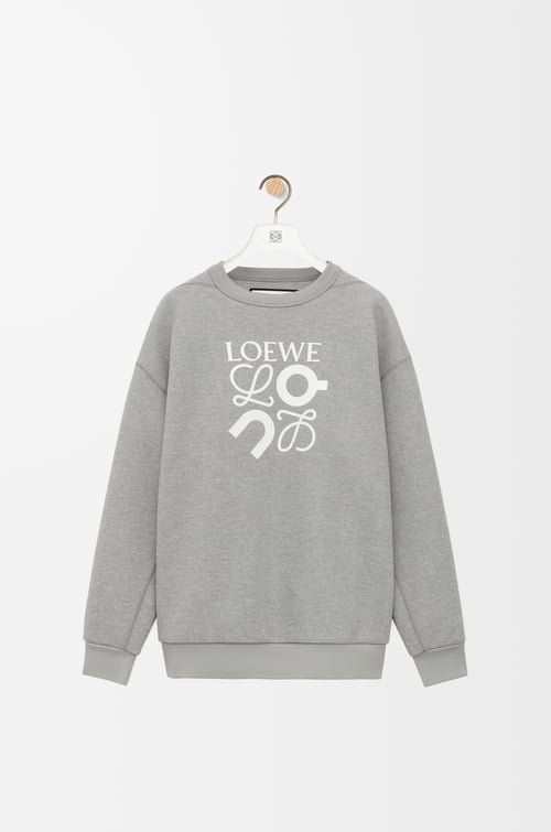 LOEWE Sweatshirt en jersey technique Gris Chiné