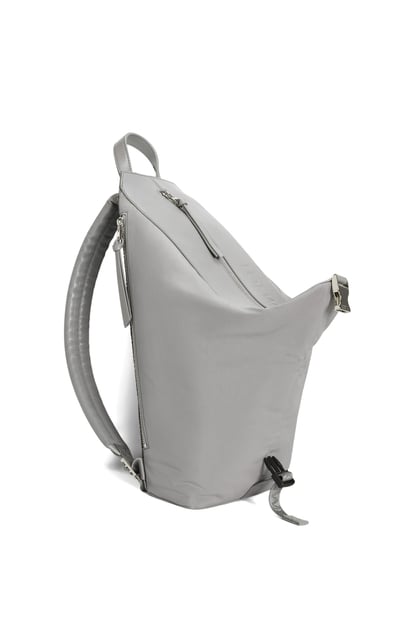 LOEWE Small Convertible backpack in nylon and calfskin Asphalt Grey plp_rd