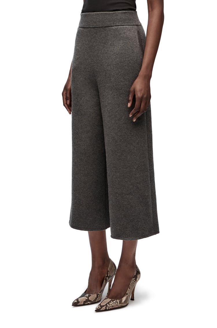 LOEWE Cropped trousers in cashmere Dark Grey