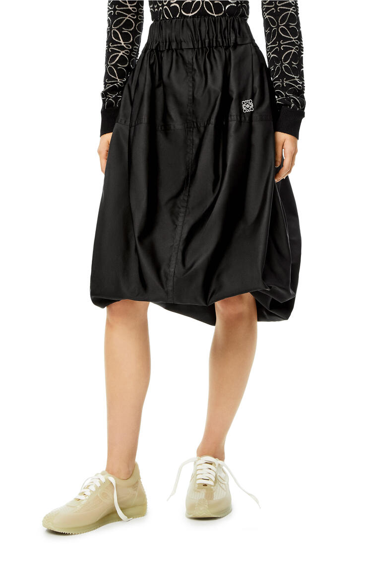 LOEWE 丝绸和聚酯纤维气球半身裙 黑色 pdp_rd