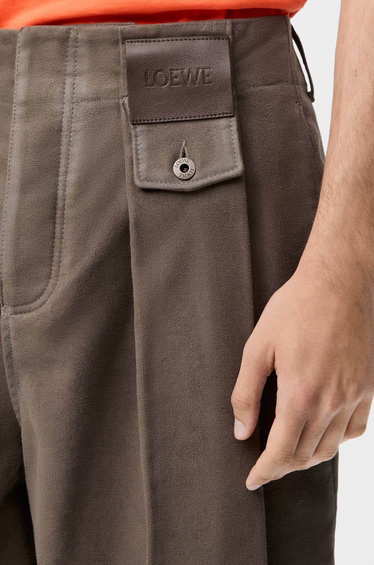 LOEWE Pantalon en coton mélangé Marron Kaki