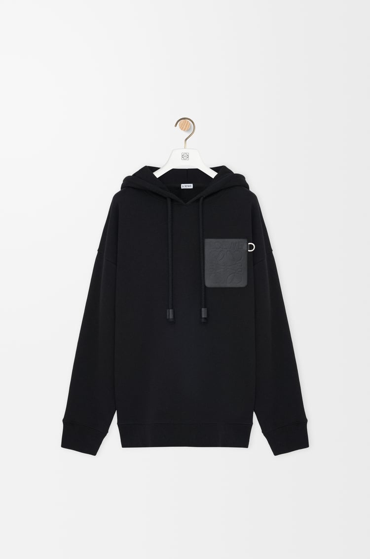 LOEWE Sweatshirt à capuche décontracté en coton Noir