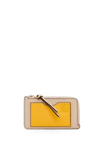LOEWE Coin cardholder in soft grained calfskin Paper Craft/Sunflower plp_rd